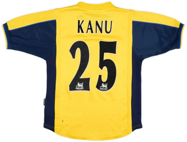 1999-01 Arsenal Away Shirt Kanu #25 - 7/10 - (M.Boys)