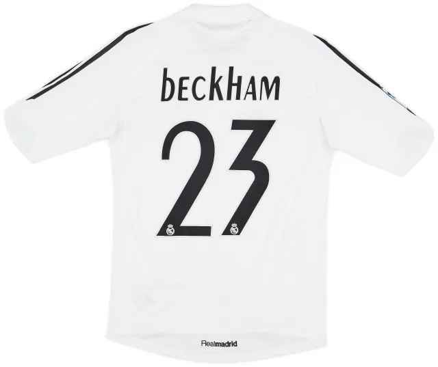 2005-06 Real Madrid Home Shirt Beckham #23 - 6/10 - (S)
