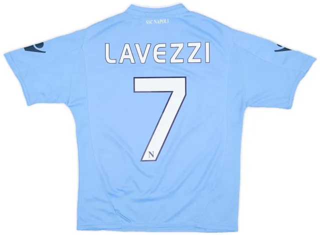 2009-10 Napoli Basic Home Shirt Lavezzi #7 (XS)
