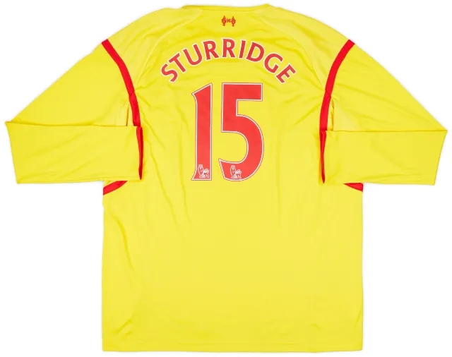 2014-15 Liverpool Away L/S Shirt Sturridge #15 - 6/10 - (XXL)