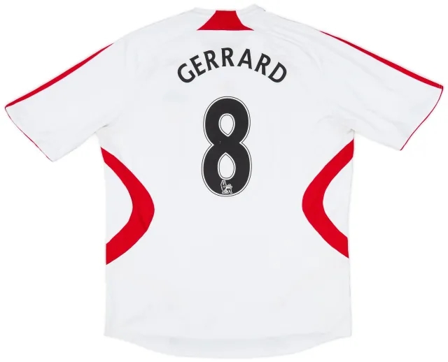 2007-08 Liverpool Away Shirt Gerrard #8 - 6/10 - (L)