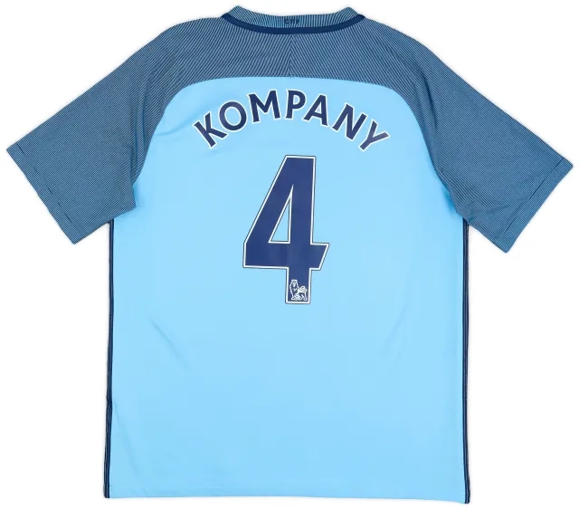 2016-17 Manchester City Home Shirt Kompany #4 - 8/10 - (L)