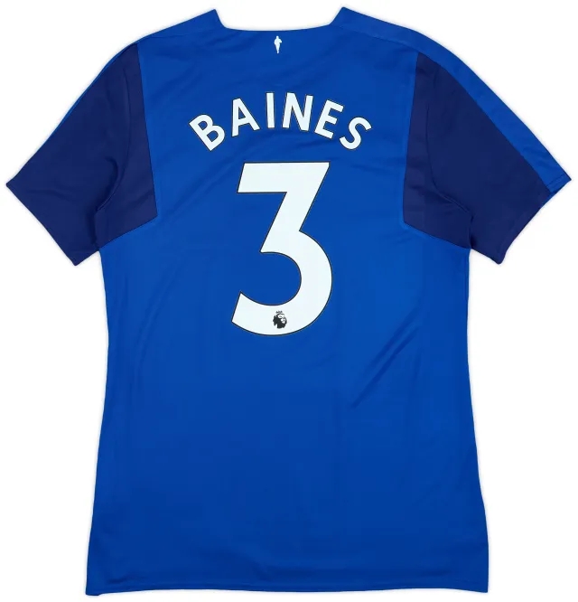 2017-18 Everton Home Shirt Baines #3 - 8/10 - (L)