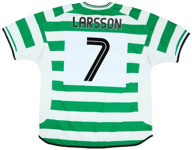 2001-03 Celtic Home Shirt Larsson #7 - 8/10 - (XXL)