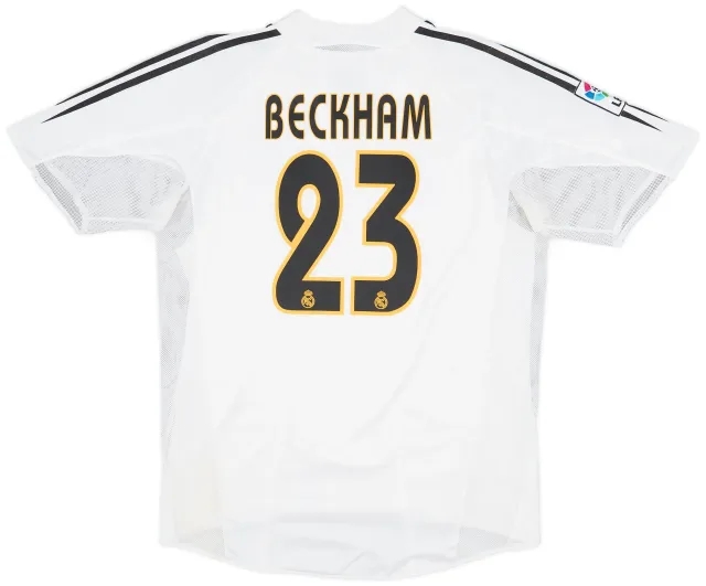 2004-05 Real Madrid Player Issue Home Shirt Beckham #23 - 8/10 - (L)