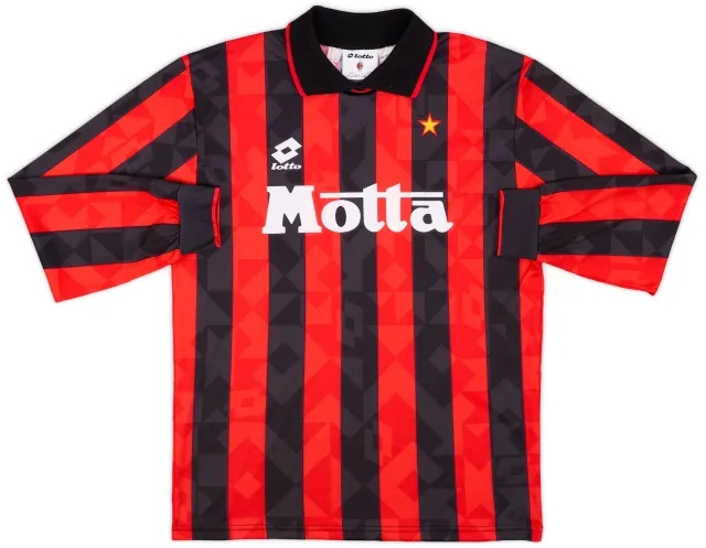 1993-94 AC Milan Home L/S Shirt - 10/10 - (M)