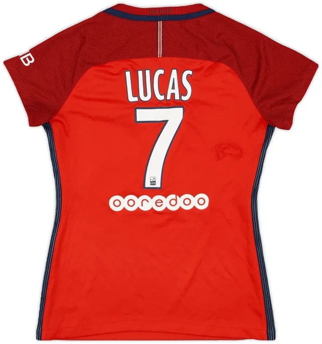 2016-17 Paris Saint-Germain Away Shirt Lucas #7 - 5/10 - (Women's S)