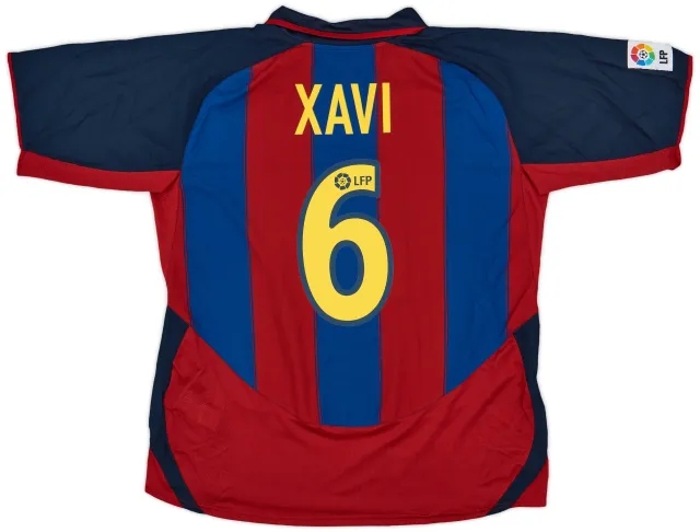 2003-04 Barcelona Home Shirt Xavi #6 - 10/10 - (XL)