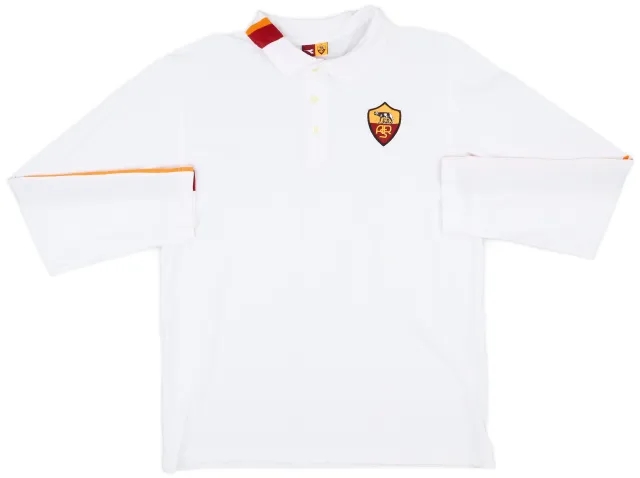 2003-04 Roma Diadora Polo L/S Shirt - 9/10 - (XL)