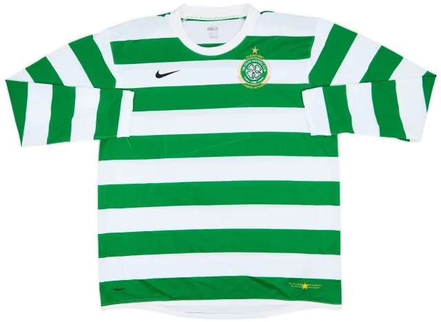 2007-08 Celtic Home L/S Shirt - 4/10 - (XXL)