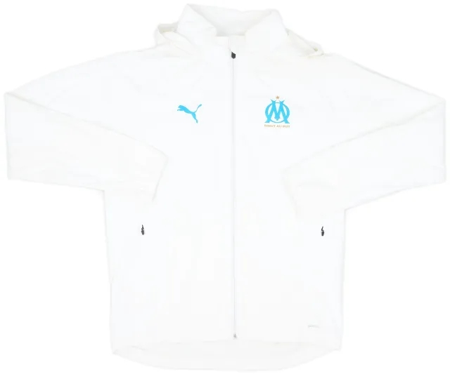 2017-18 Olympique Marseille Puma Hooded Rain Jacket - 7/10 - (M)