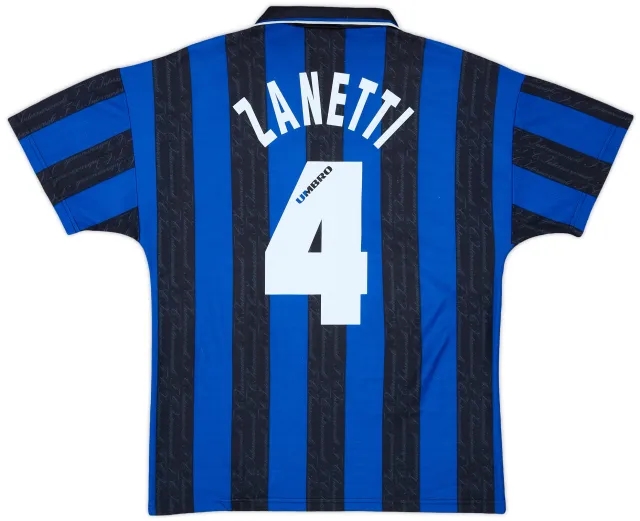 1996-97 Inter Milan Home Shirt Zanetti #4 - 8/10 - (M)