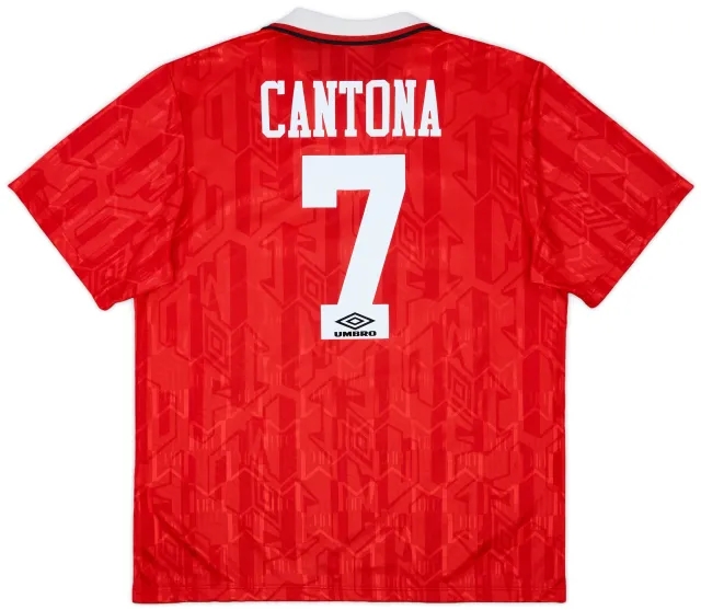 1992-94 Manchester United Home Shirt Cantona #7 - 9/10 - (XL)