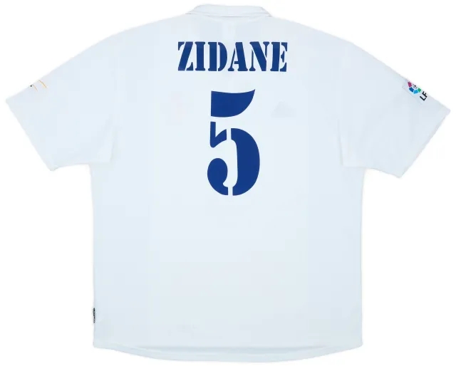 2001 Real Madrid Centenary Home Shirt Zidane #5 - 9/10 - (XL)