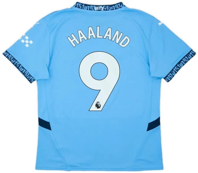 2024-25 Manchester City Home Shirt Haaland #9 - 10/10 - (L)