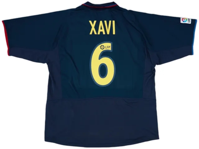 2002-03 Barcelona Away Shirt Xavi #6 - 8/10 - (XXL)