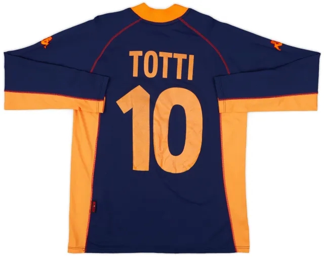 2001-02 Roma Third L/S Shirt Totti #10 - 6/10 - (XL)