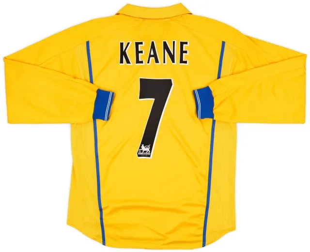 2000-02 Leeds United Away L/S Shirt Keane #7 - 8/10 - (M/L)