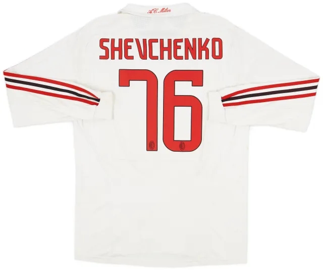 2008-09 AC Milan Away L/S Shirt Shevchenko #76 - 5/10 - (XL)