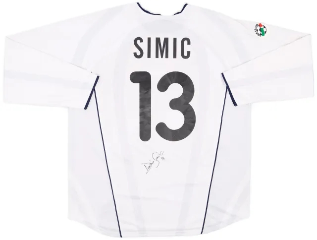 2001-02 Inter Milan Signed Away L/S Shirt Simic #13 - 7/10 - (XL)