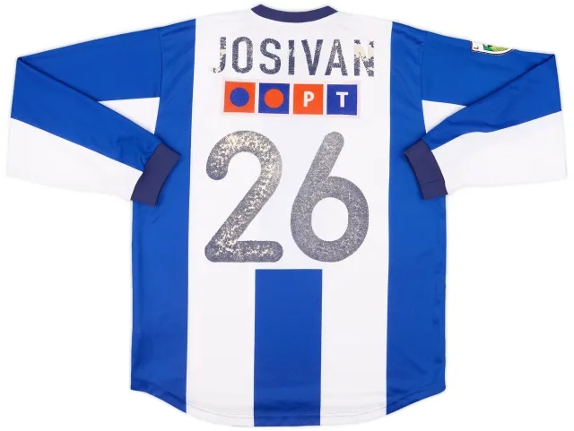 2000-01 Porto B Match Issue Home L/S Shirt Josivan #26