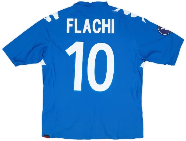 2005-06 Sampdoria Match Issue UEFA Cup Home Shirt Flachi #10