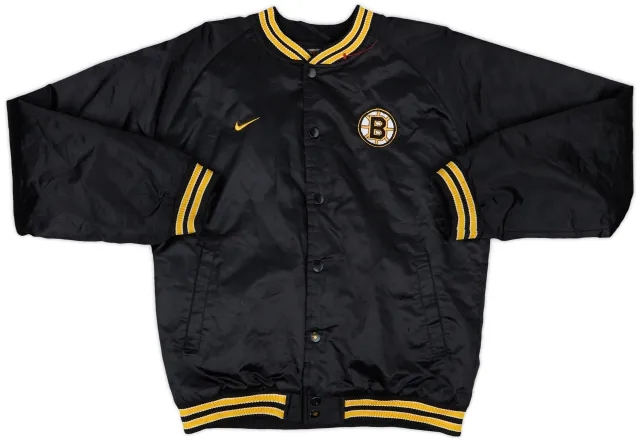 2000s Boston Bruins Nike Satin Varsity Jacket - 7/10 - (L.Boys)