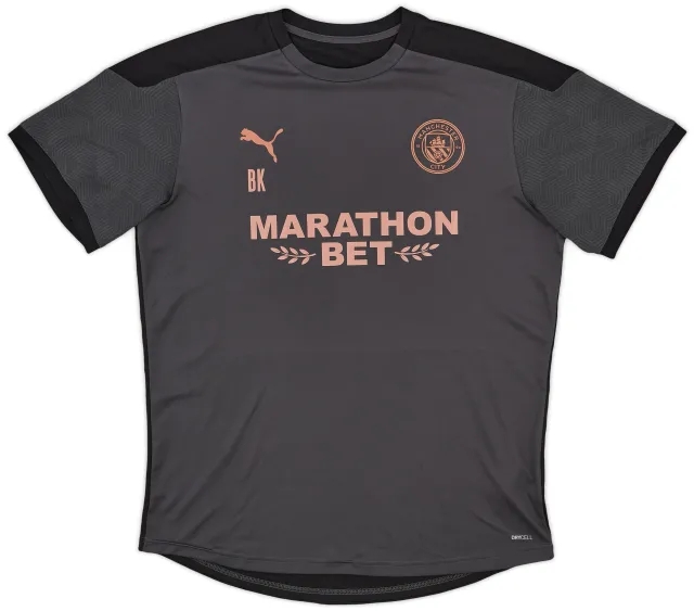 2019-20 Manchester City Staff Issue Puma Training Shirt 'BK' - 10/10 - (XL)