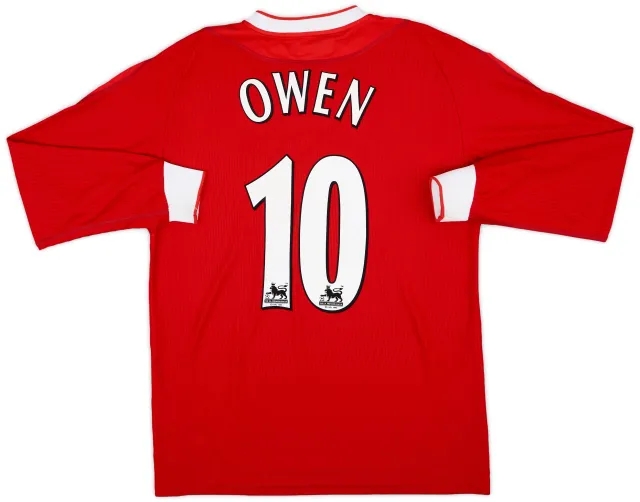 2002-04 Liverpool Home L/S Shirt Owen #10 - 8/10 - (M)