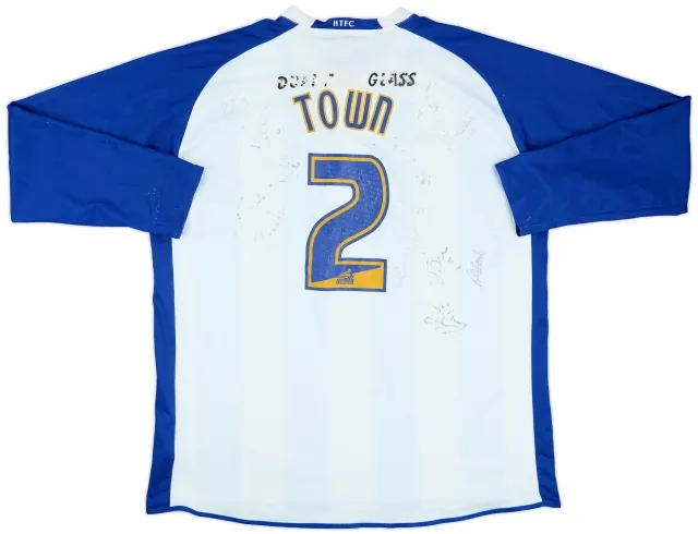 2007-08 Huddersfield Signed Home L/S Shirt Town #2 - 4/10 - (XXL)