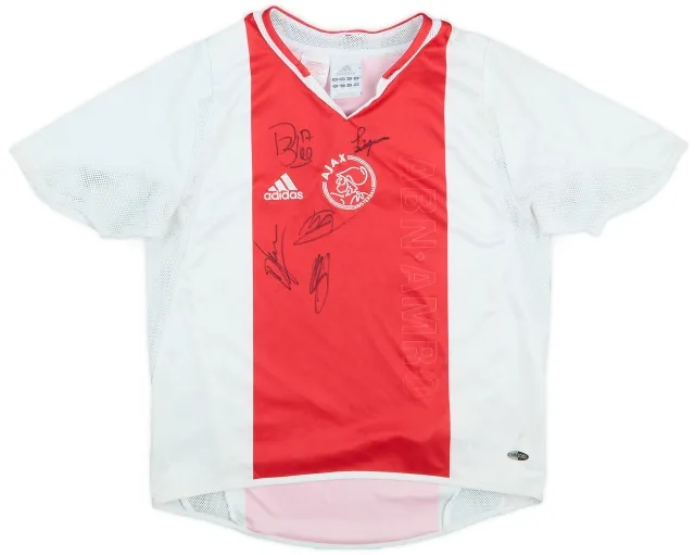 2004-05 Ajax Signed Home Shirt - 3/10 - (S.Boys)