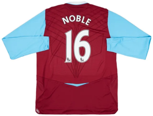 2008-09 West Ham Home L/S Shirt Noble #16 - 8/10 - (L)
