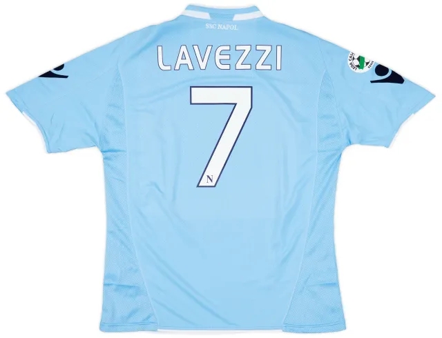 2009-10 Napoli Home Shirt Lavezzi #7 (L)
