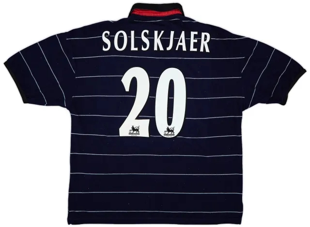 1999-00 Manchester United Away Shirt Solskjaer #20 - 7/10 - (XL)
