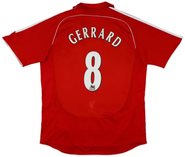 2006-08 Liverpool Home Shirt Gerrard #8 - 6/10 - (XL)