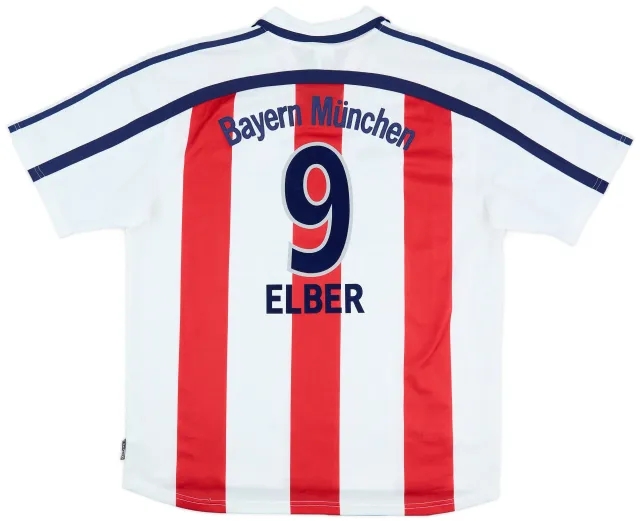 2000-01 Bayern Munich Away Shirt Elber #9 - 9/10 - (XL)