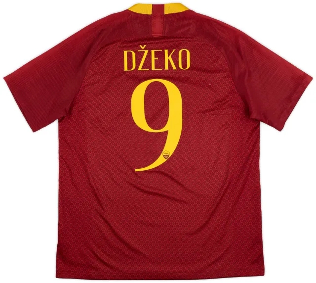 2018-19 Roma Home Shirt Dzeko #9 - 8/10 - (L)