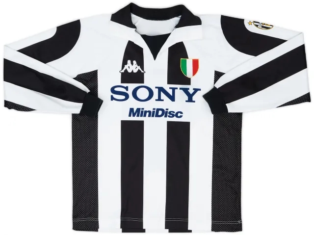 1997-98 Juventus Centenary Basic Home L/S Shirt - 8/10 - (M.Boys)
