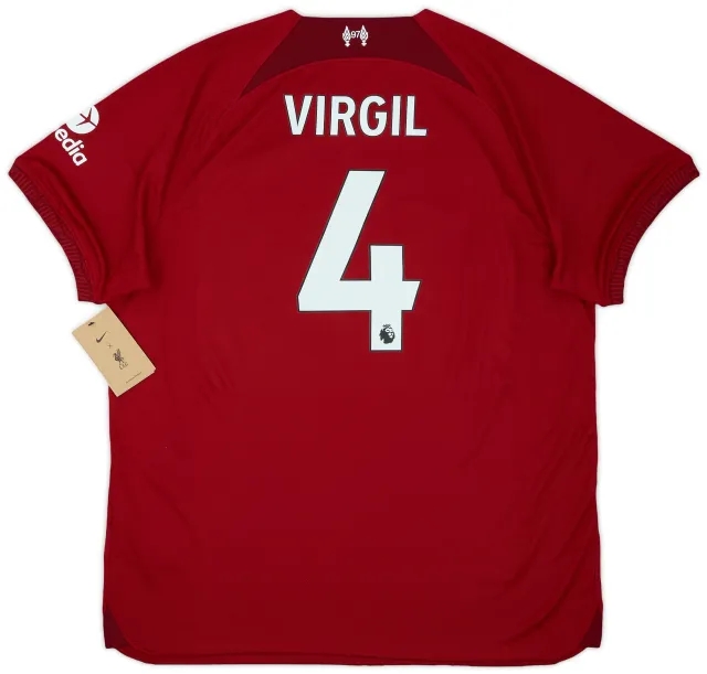 2022-23 Liverpool Home Shirt Virgil #4 (XL)