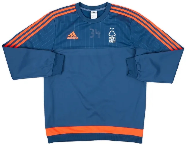 2015-16 Nottingham Forest adidas Player Issue Sweat Top #34 - 5/10 - (M)
