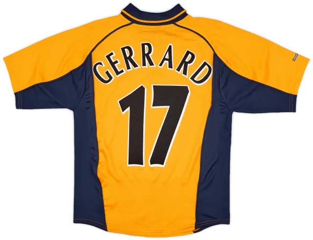 2000-02 Liverpool Away Shirt Gerrard #17 - 9/10 - (Y)