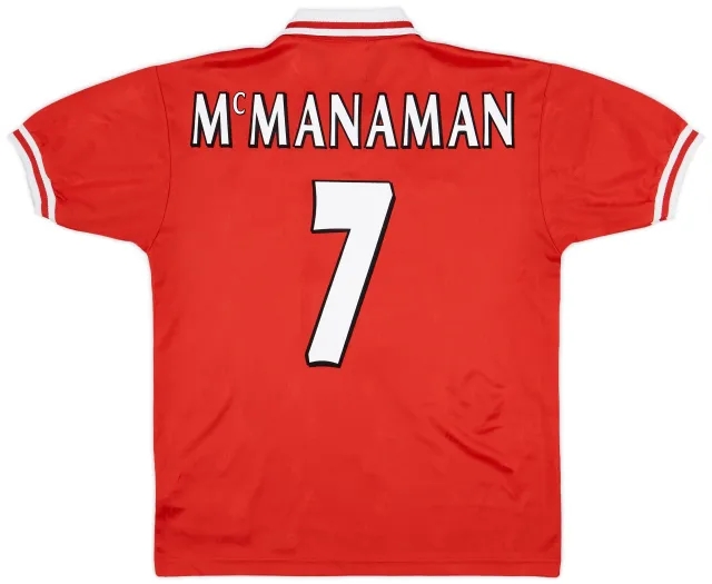 1996-98 Liverpool Home Shirt McManaman #7 - 7/10 - (M)