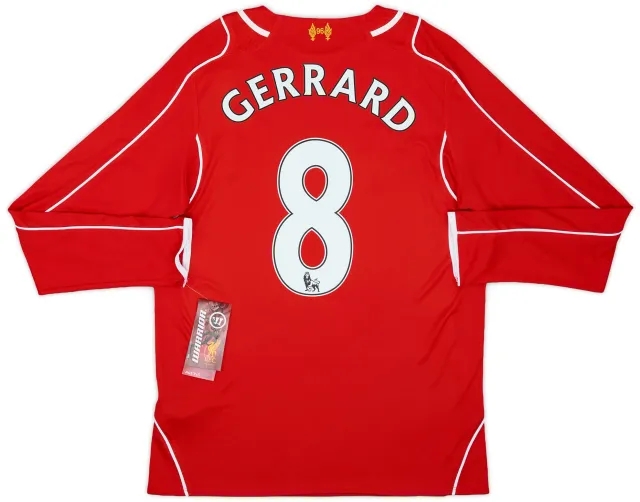2014-15 Liverpool Home L/S Shirt Gerrard #8 (S)
