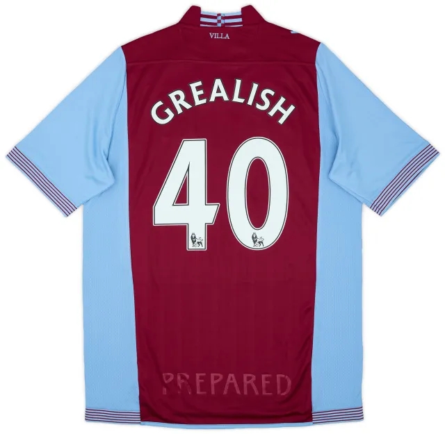 2013-14 Aston Villa Home Shirt Grealish #40 (L)