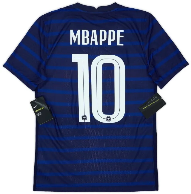 2020-21 France Authentic Home Shirt Mbappe #10 (S)