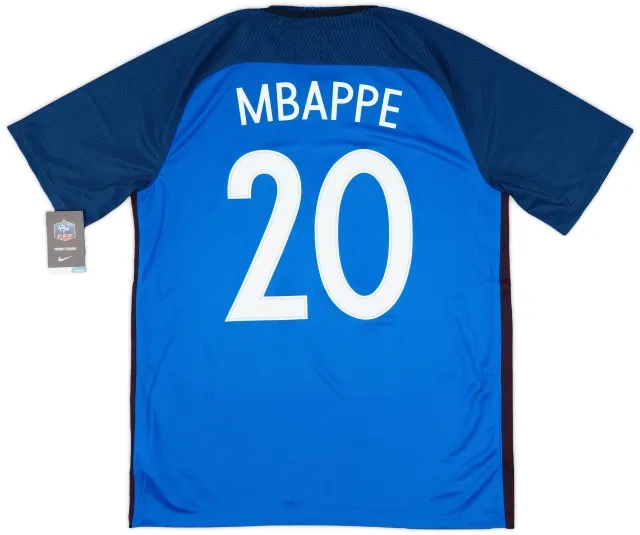 2016-17 France Home Shirt Mbappe #20 (L)