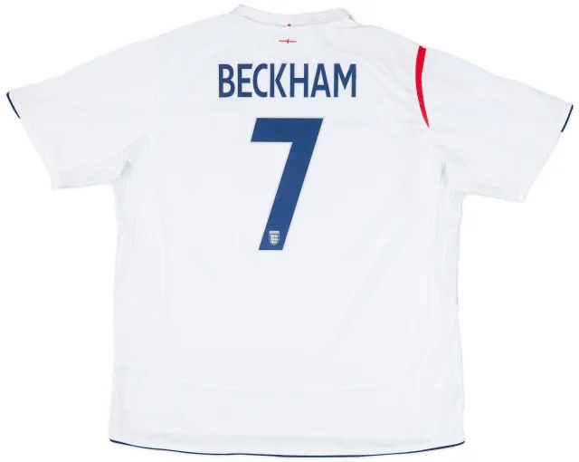 2005-07 England Home Shirt Beckham #7 (3XL)