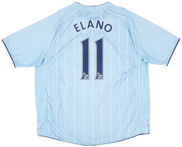 2007-08 Manchester City Home Shirt Elano #11 - 6/10 - (3XL)