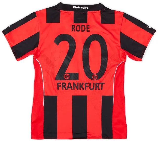 2010-12 Eintracht Frankfurt Signed Home Shirt Rode 20 - 7/10 - (S.Boys)