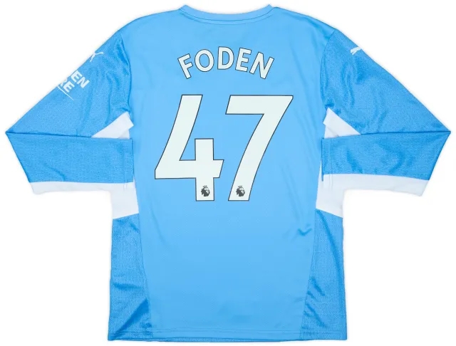 2021-22 Manchester City Home L/S Shirt Foden #47 (M)